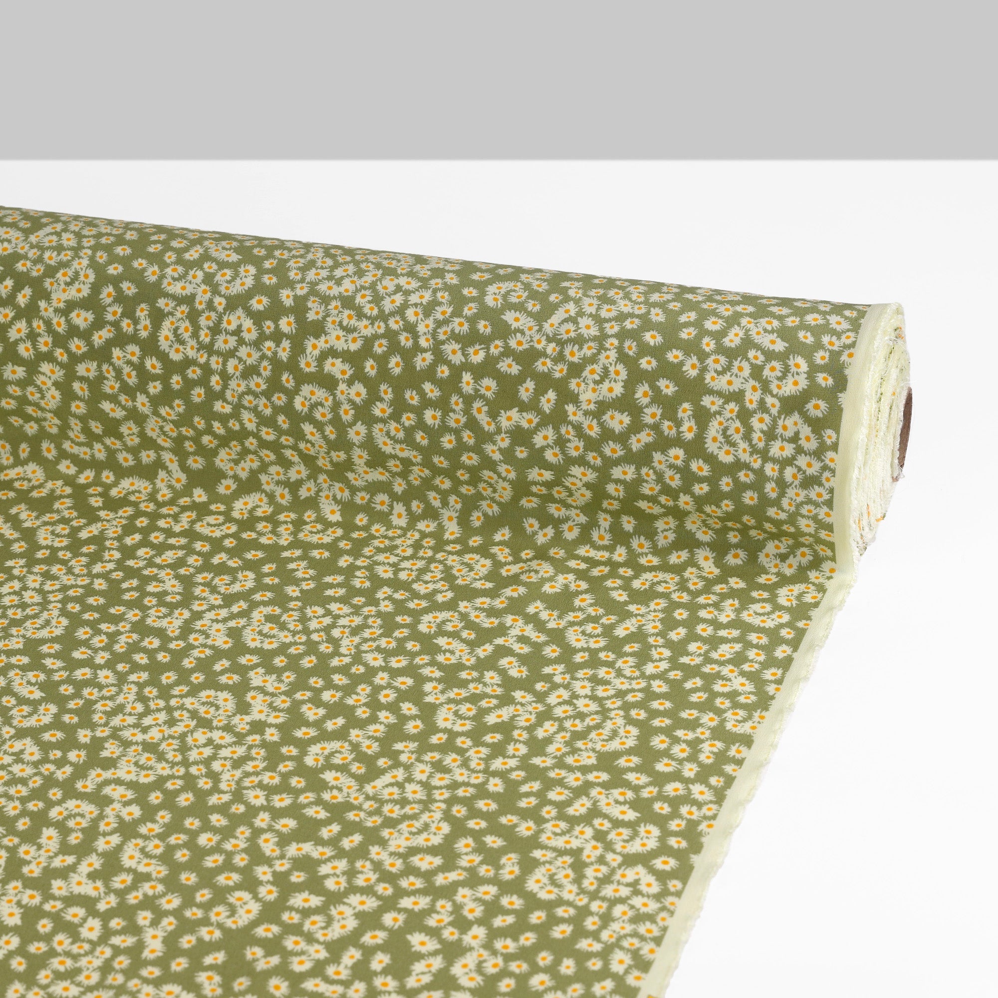 Daisy Pop Silk Crepe De Chine - Grass