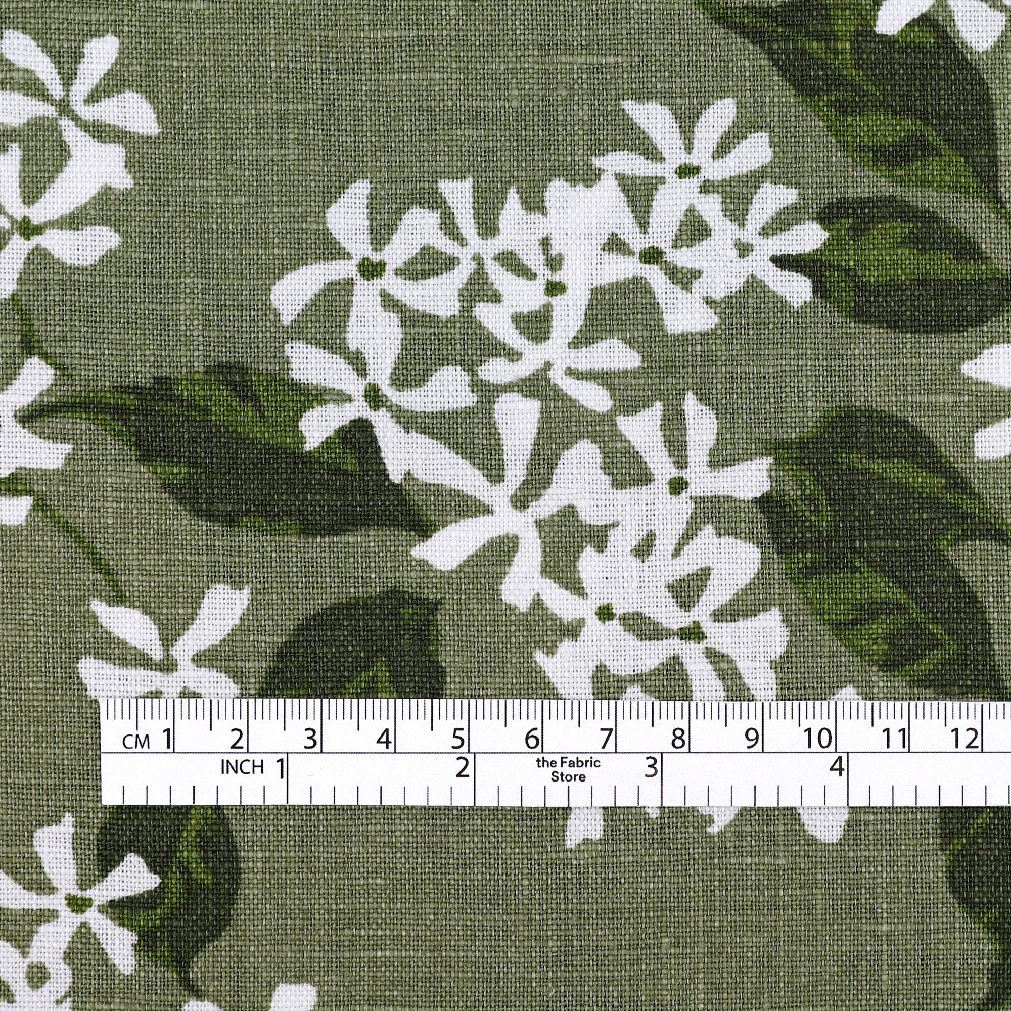 Star Jasmine Floral Linen - Sage