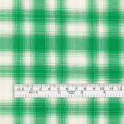 Cotton/Poly Check - Kelly Green
