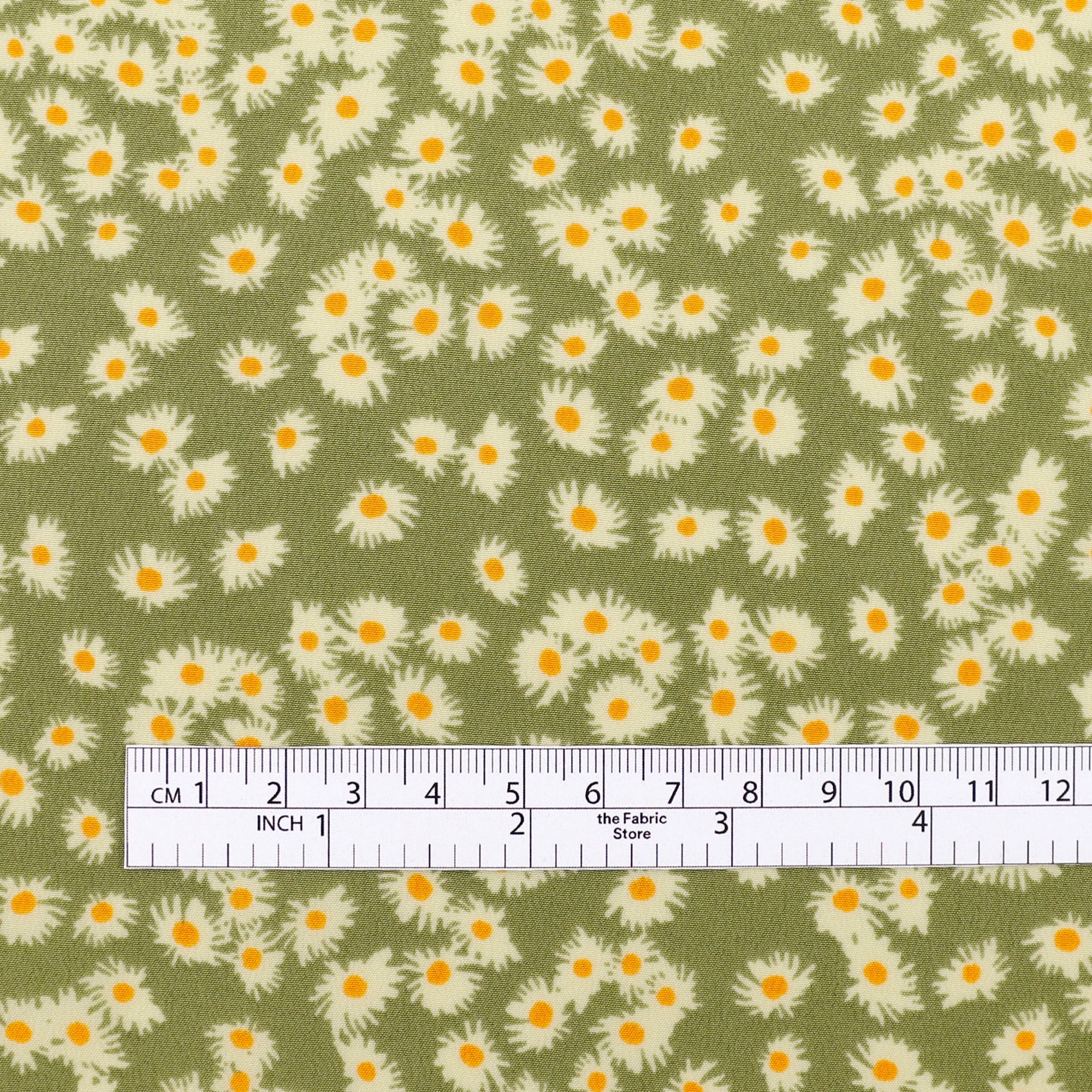 Daisy Pop Silk Crepe De Chine - Grass