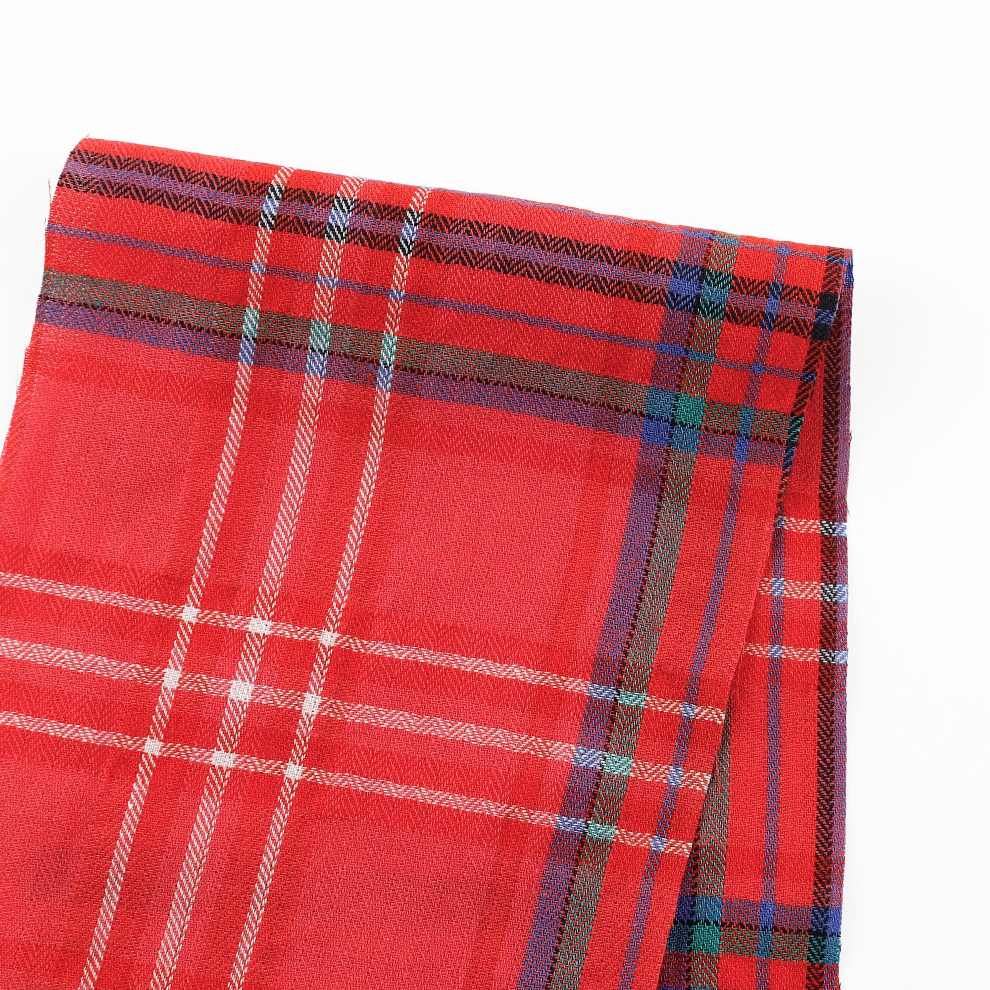 Lightweight Herringbone Cotton - Red Multi