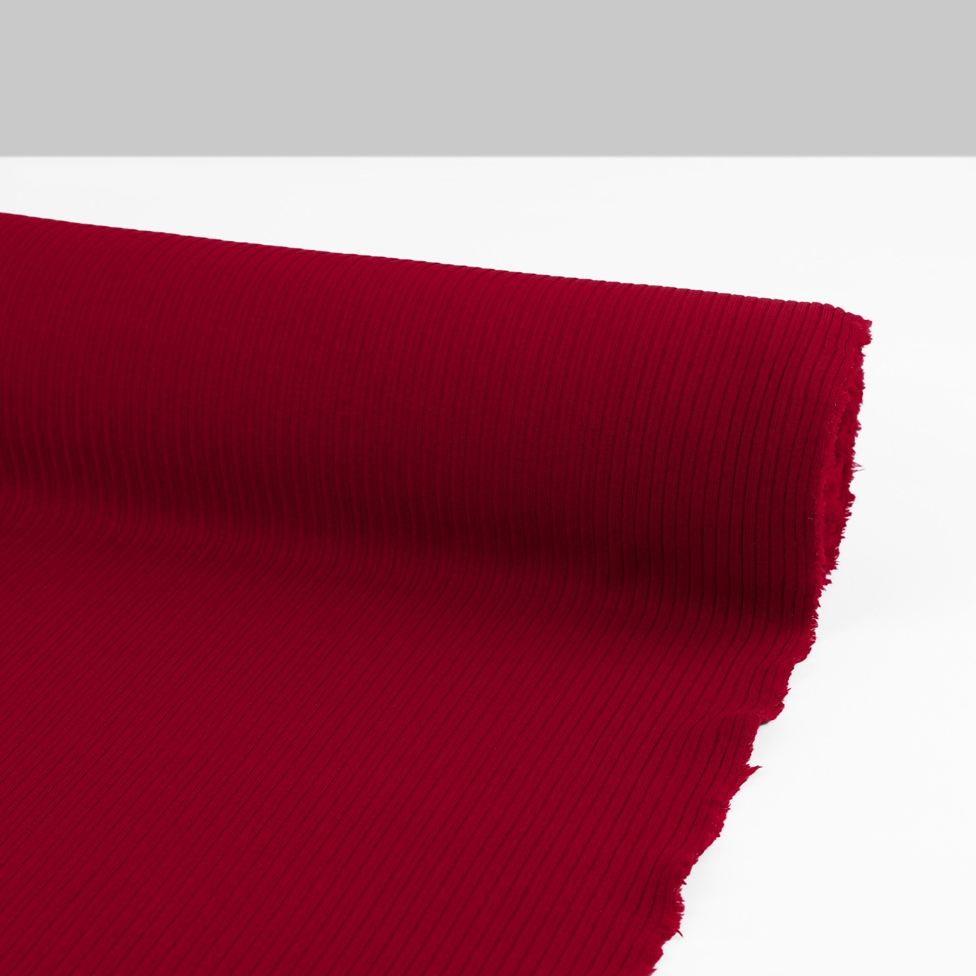 Lyocell / Organic Cotton Stretch Rib - Scarlet