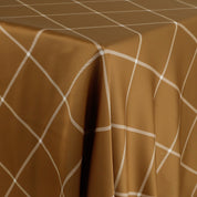 Windowpane Plaid Satin - Caramel