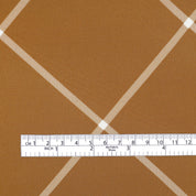 Windowpane Plaid Satin - Caramel