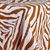 Zebra Linen - Terracotta/White