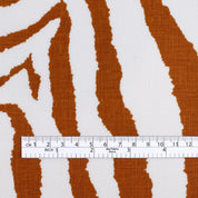 Zebra Linen - Terracotta/White