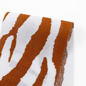 Zebra Linen - Terracotta/White