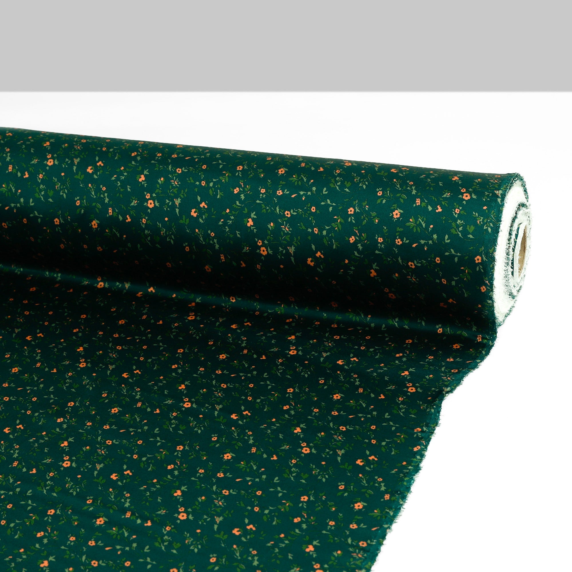 Spring Blooms Silk Satin - Malachite