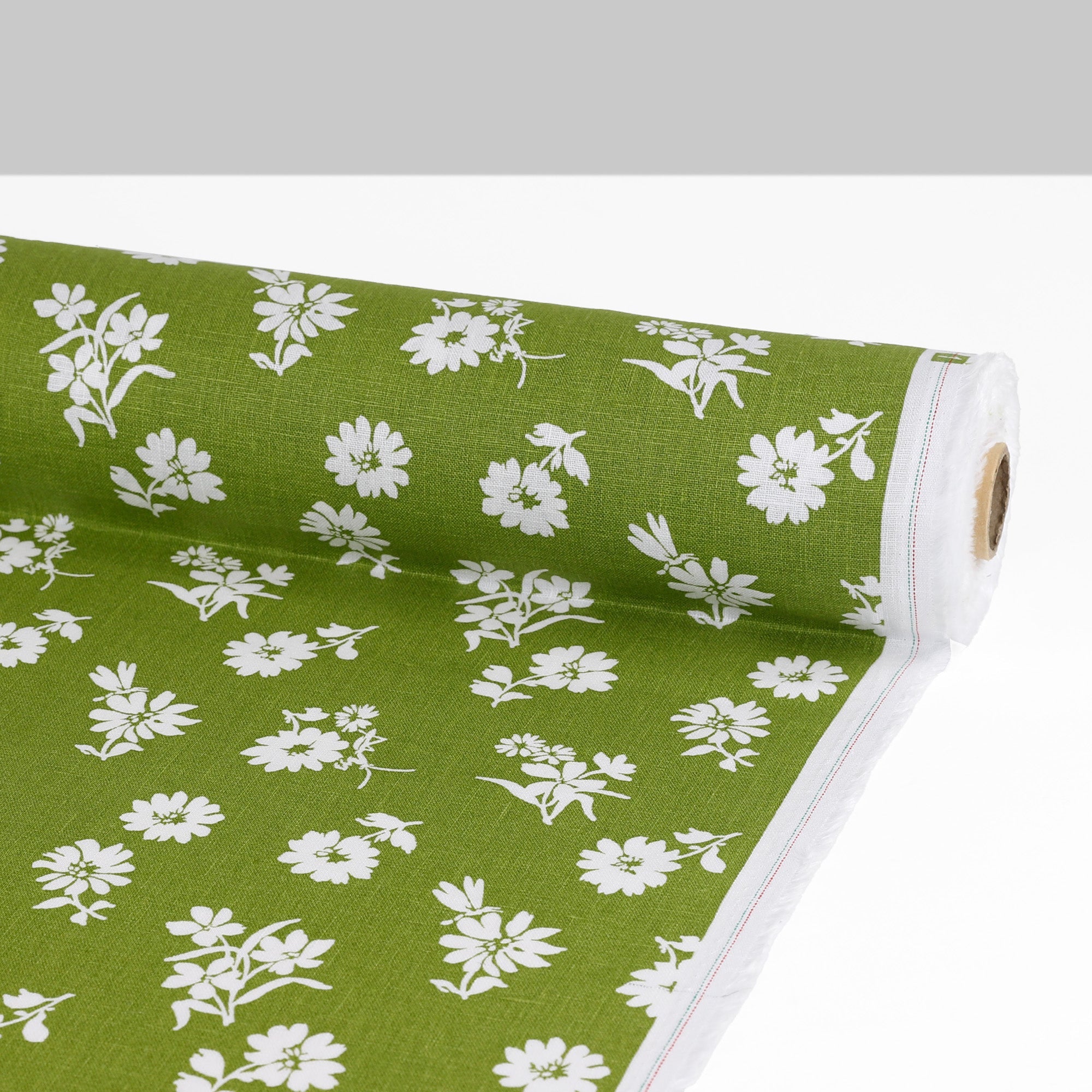 Spring Daisy Linen - Grass