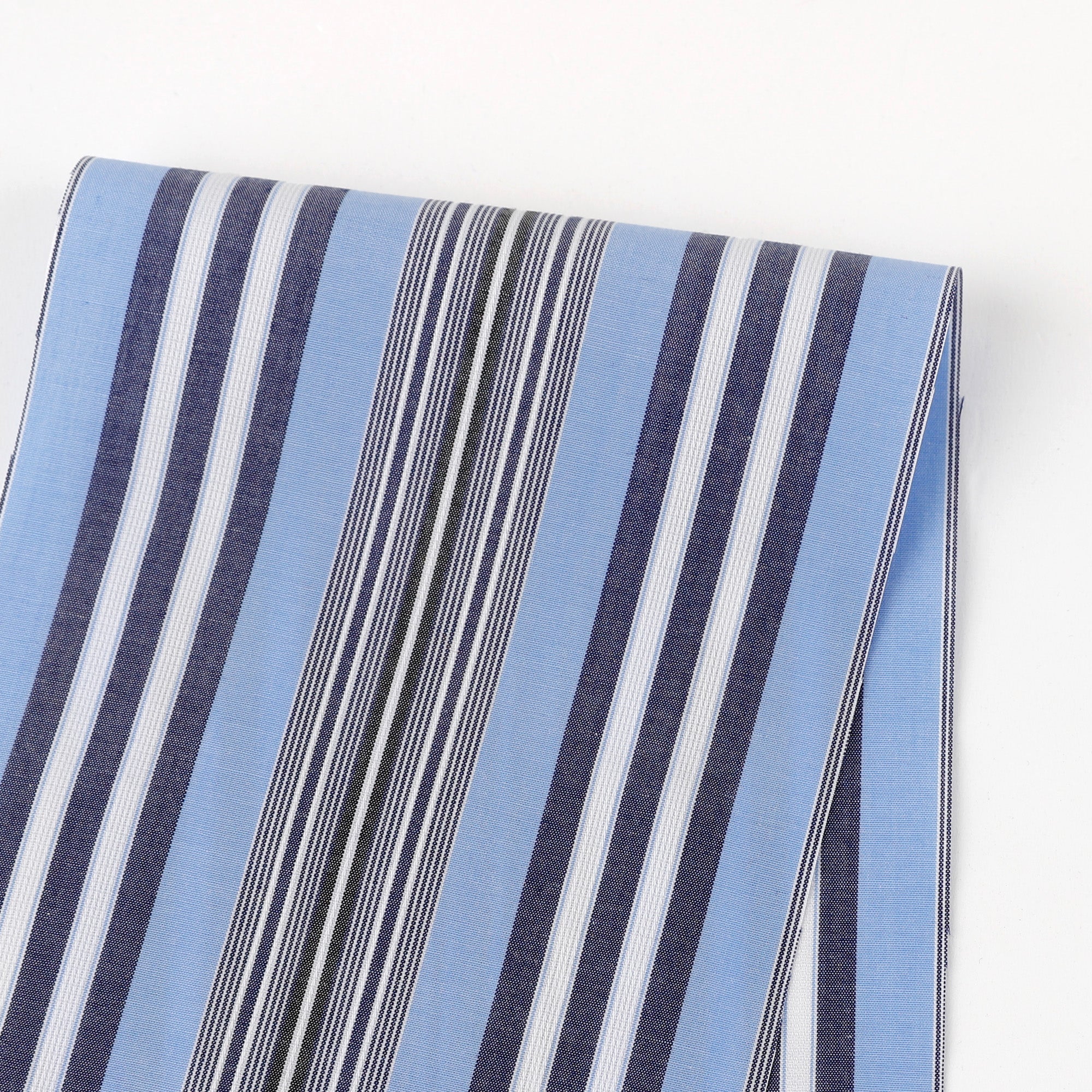Stripe Cotton Shirting - Sailboat