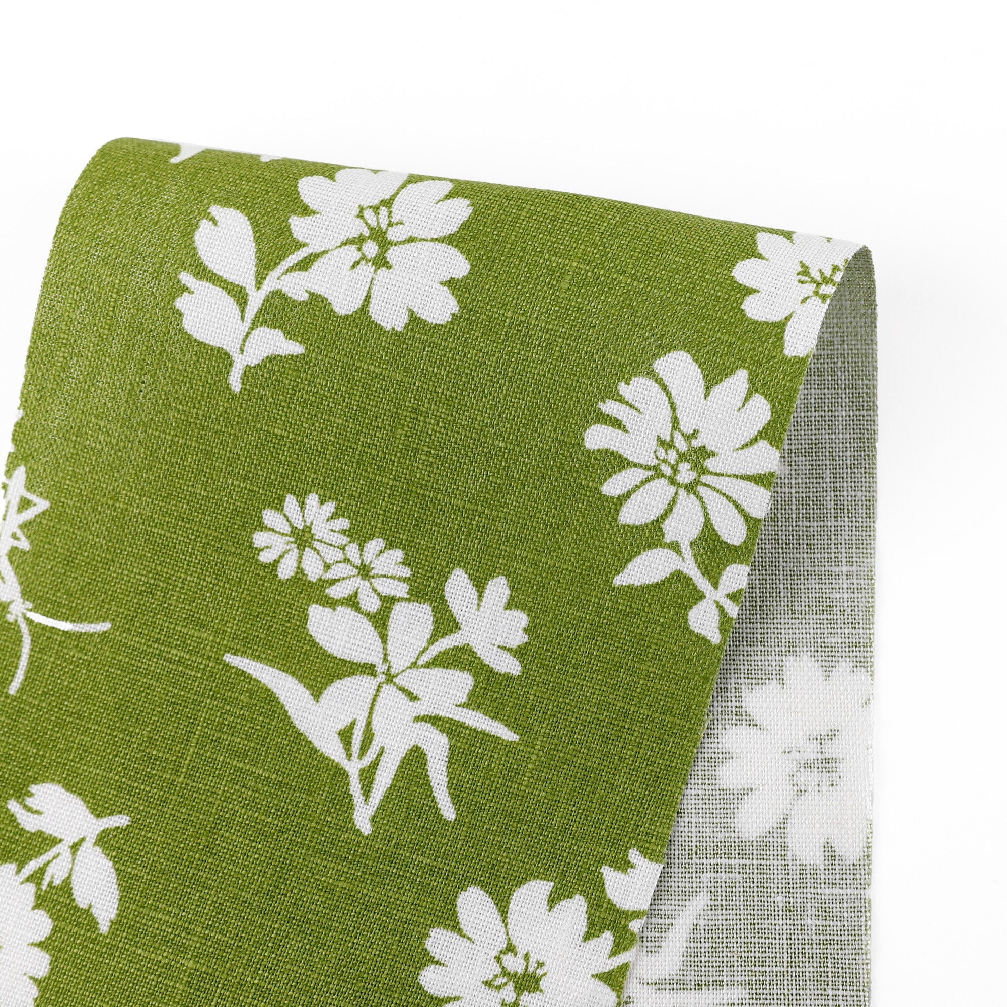 Spring Daisy Linen - Grass
