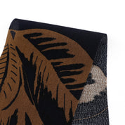 Leafy Viscose Crepe - Cinnamon / Black