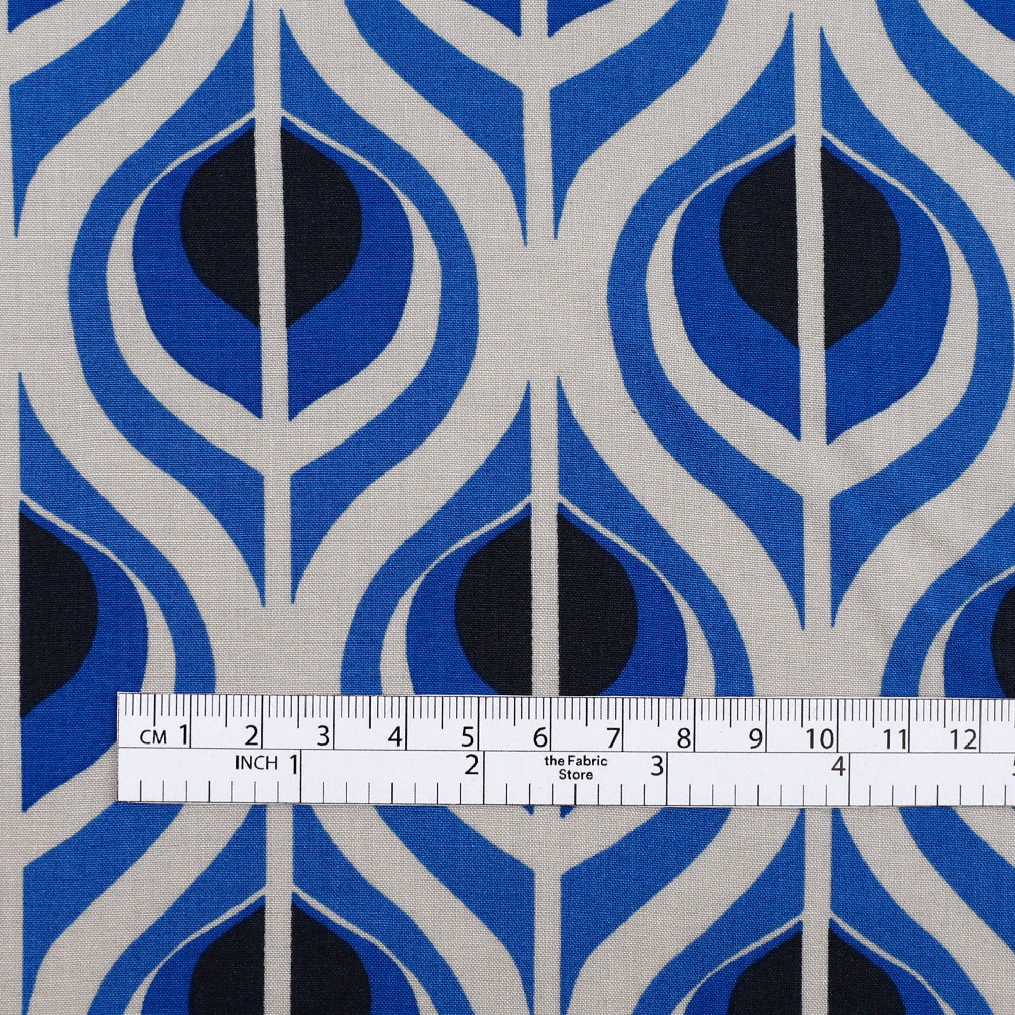 Retro Rayon Challis - Blue Eyes