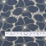 Daisy Broderie Anglaise - Blue Chambray