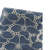 Daisy Broderie Anglaise - Blue Chambray