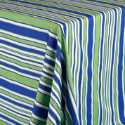 Stripe Cotton Twill Shirting - Green/Blue