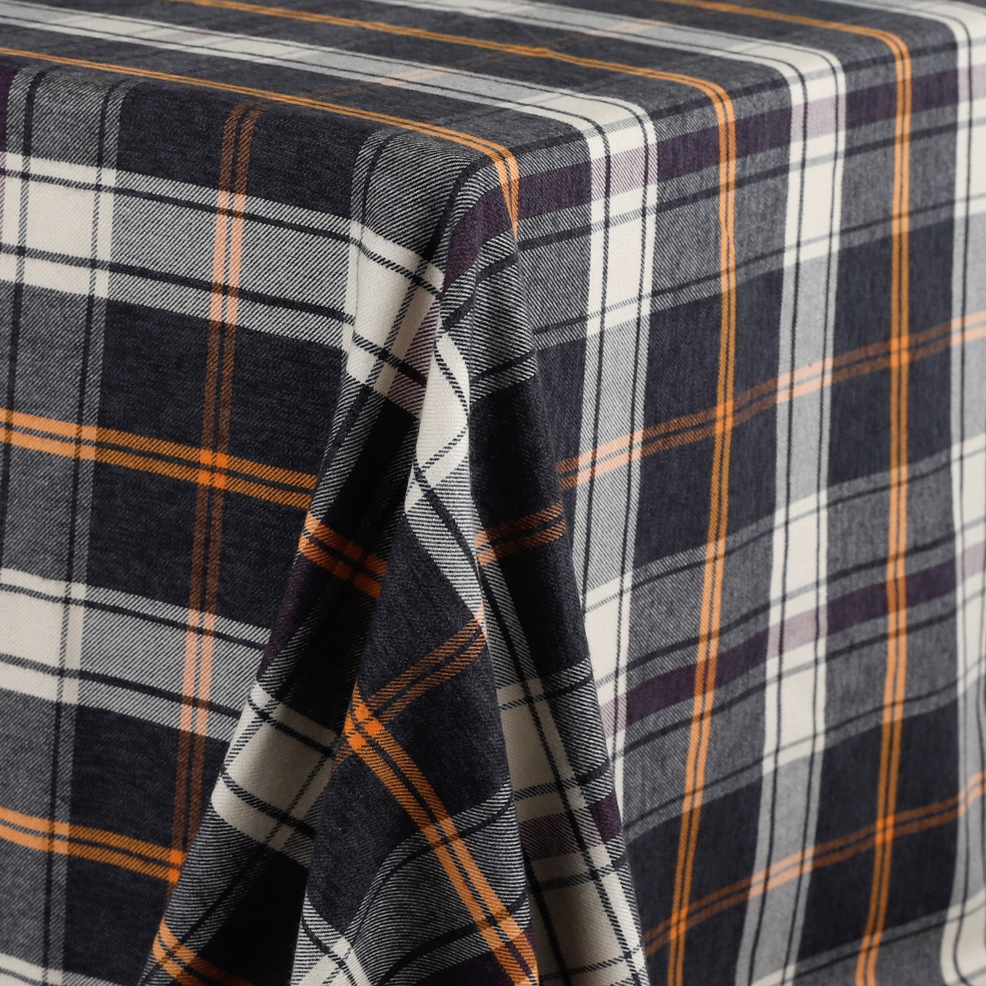 Brushed Cotton Plaid - Grey Mix