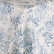 Teacup Floral Linen - Baby Blue