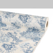 Teacup Floral Linen - Baby Blue