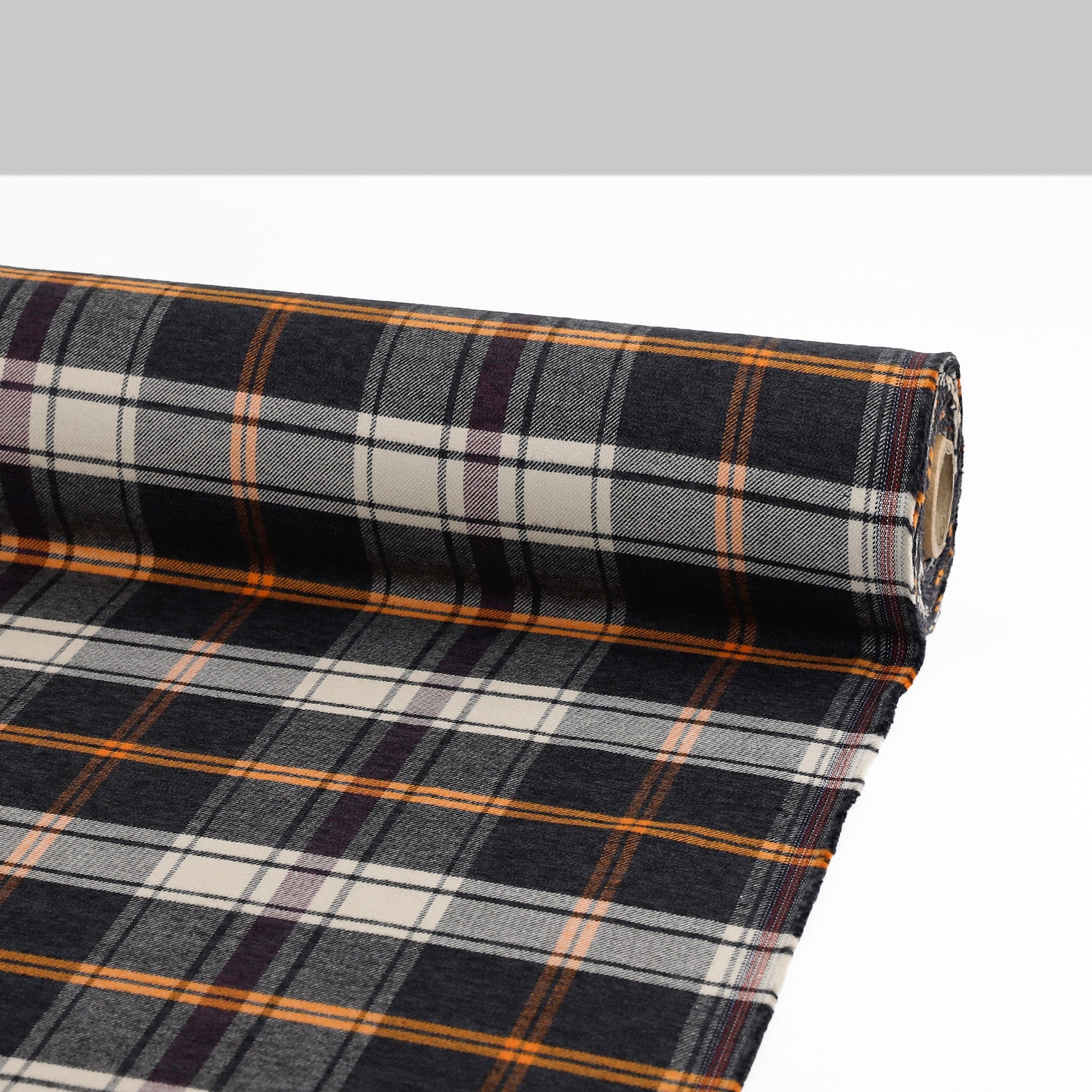 Brushed Cotton Plaid - Grey Mix