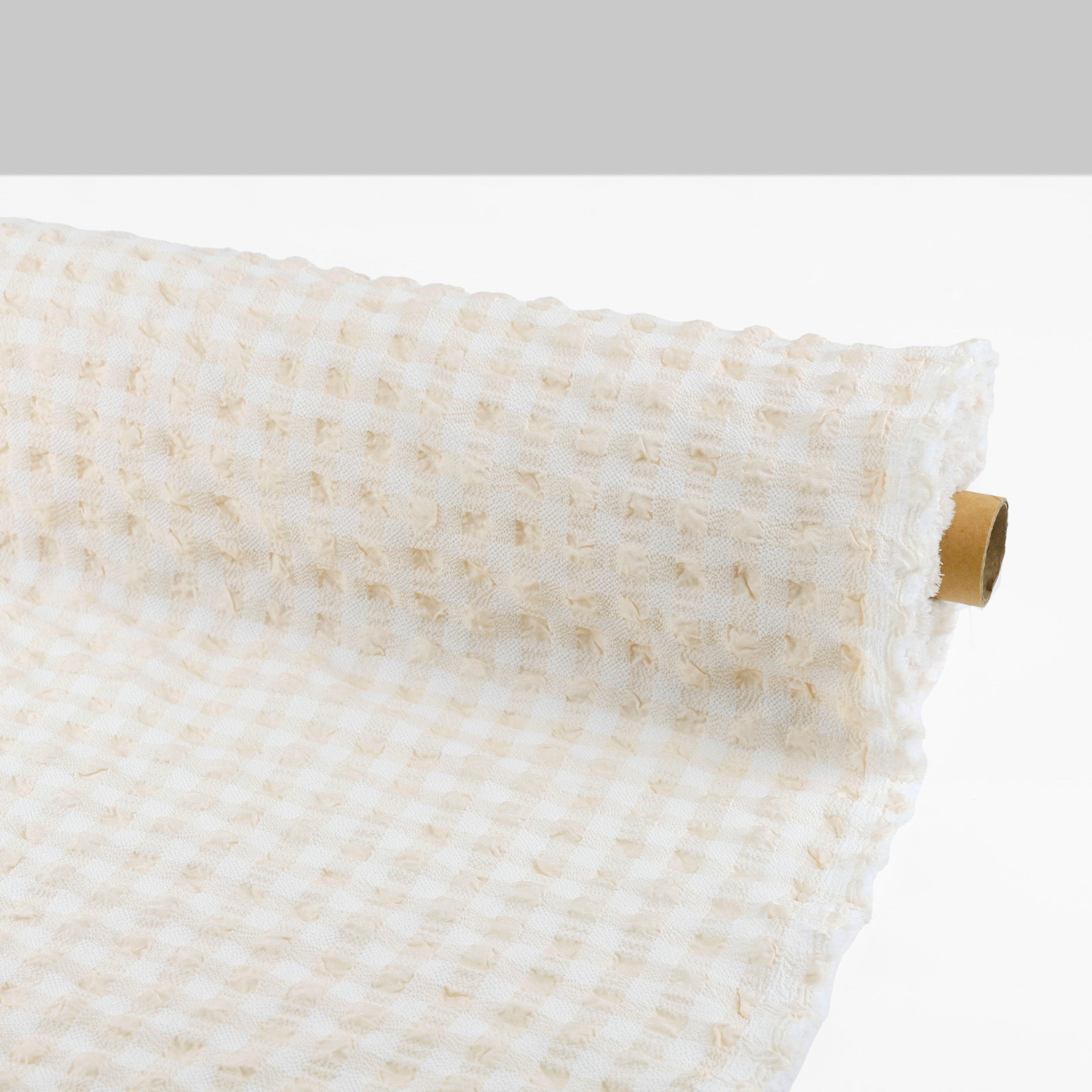 Bold Gingham Seersucker - Vanilla