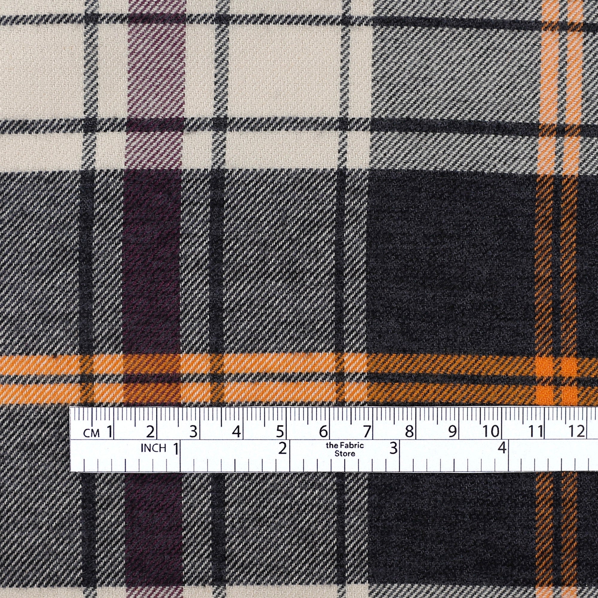 Brushed Cotton Plaid - Grey Mix