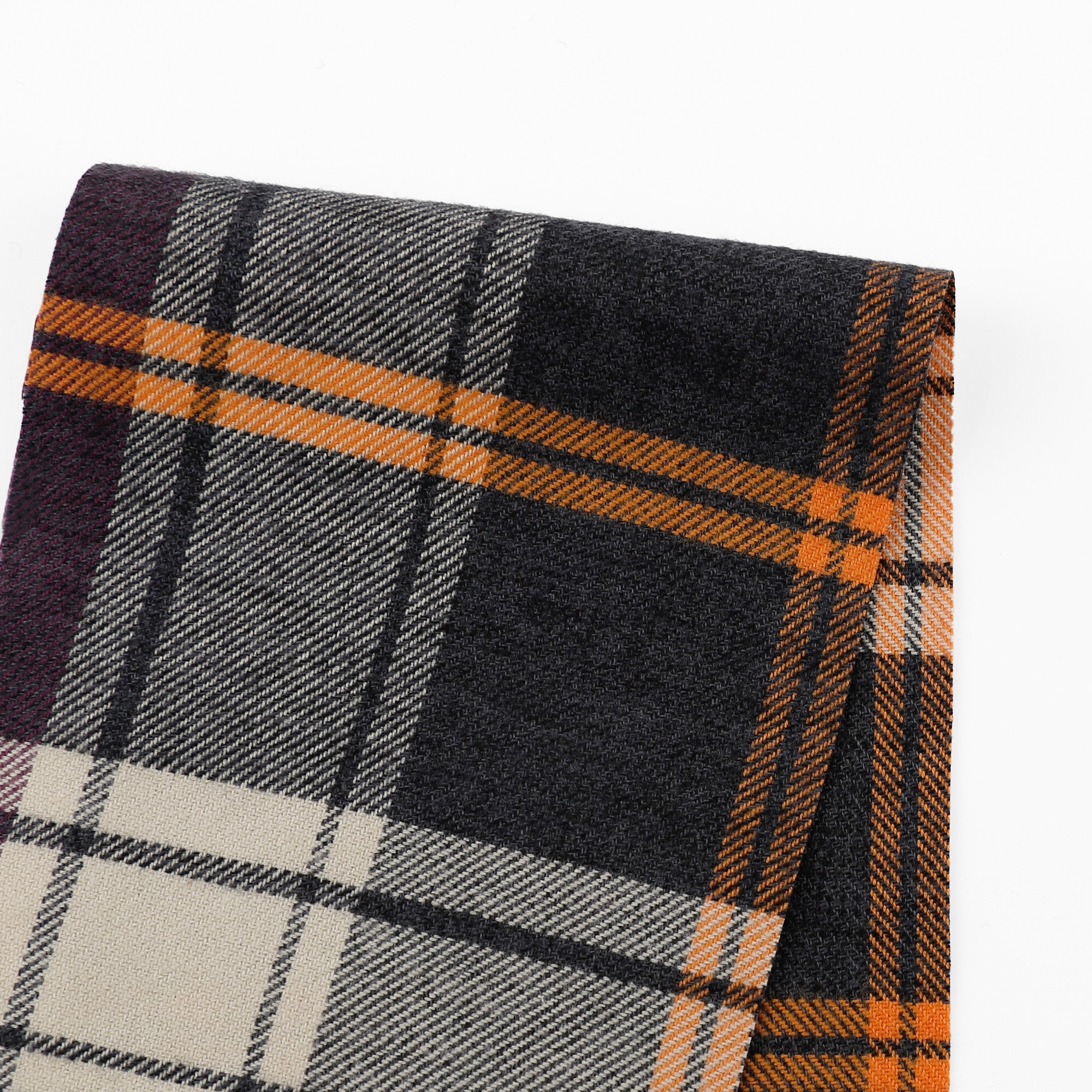 Brushed Cotton Plaid - Grey Mix