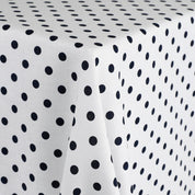Midweight Polkadot Linen - Black/White