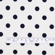 Midweight Polkadot Linen - Black/White