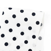 Midweight Polkadot Linen - Black/White