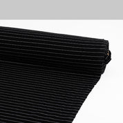 Cotton Diagonal Stripe Jersey - Black/White