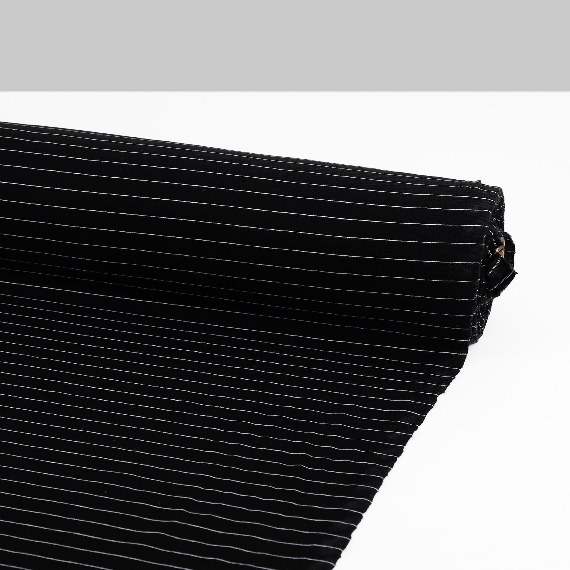 Cotton Diagonal Stripe Jersey - Black/White