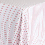 Cotton Diagonal Stripe Jersey - White/Red