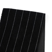 Pinstripe Velveteen - Ebony