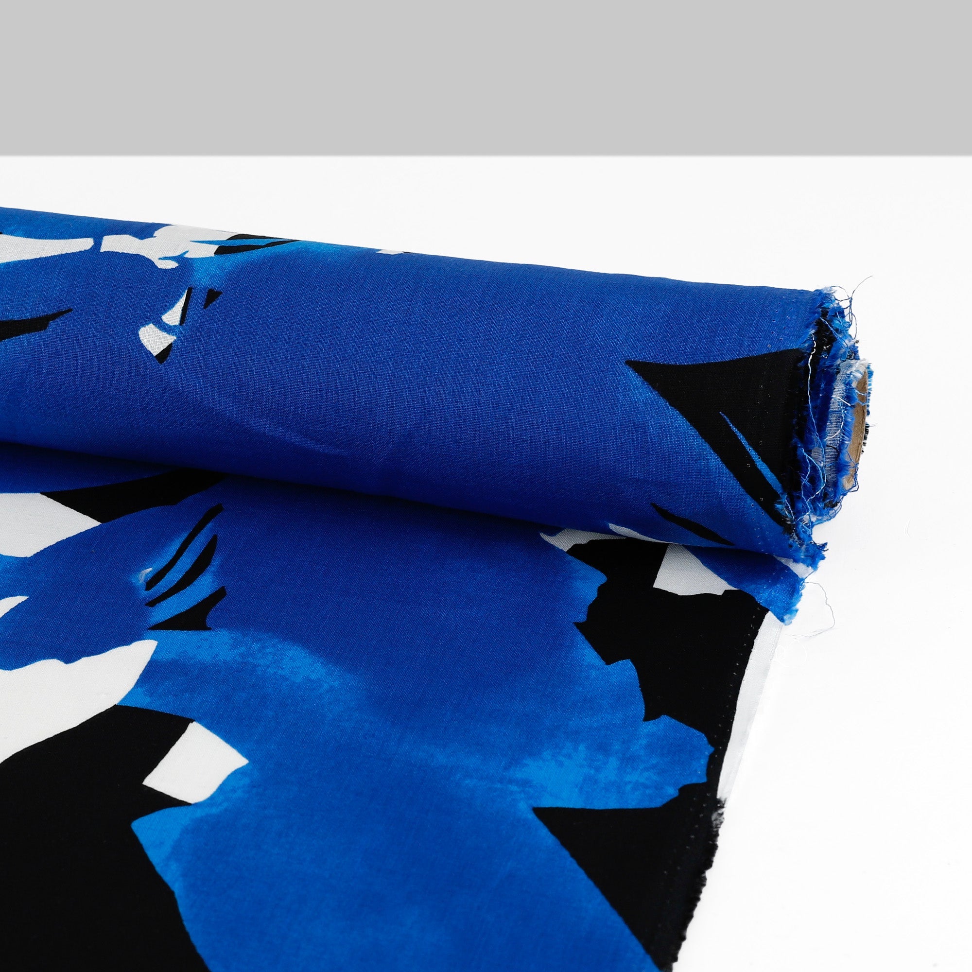 Abstract Shapes Linen - Blue Mix