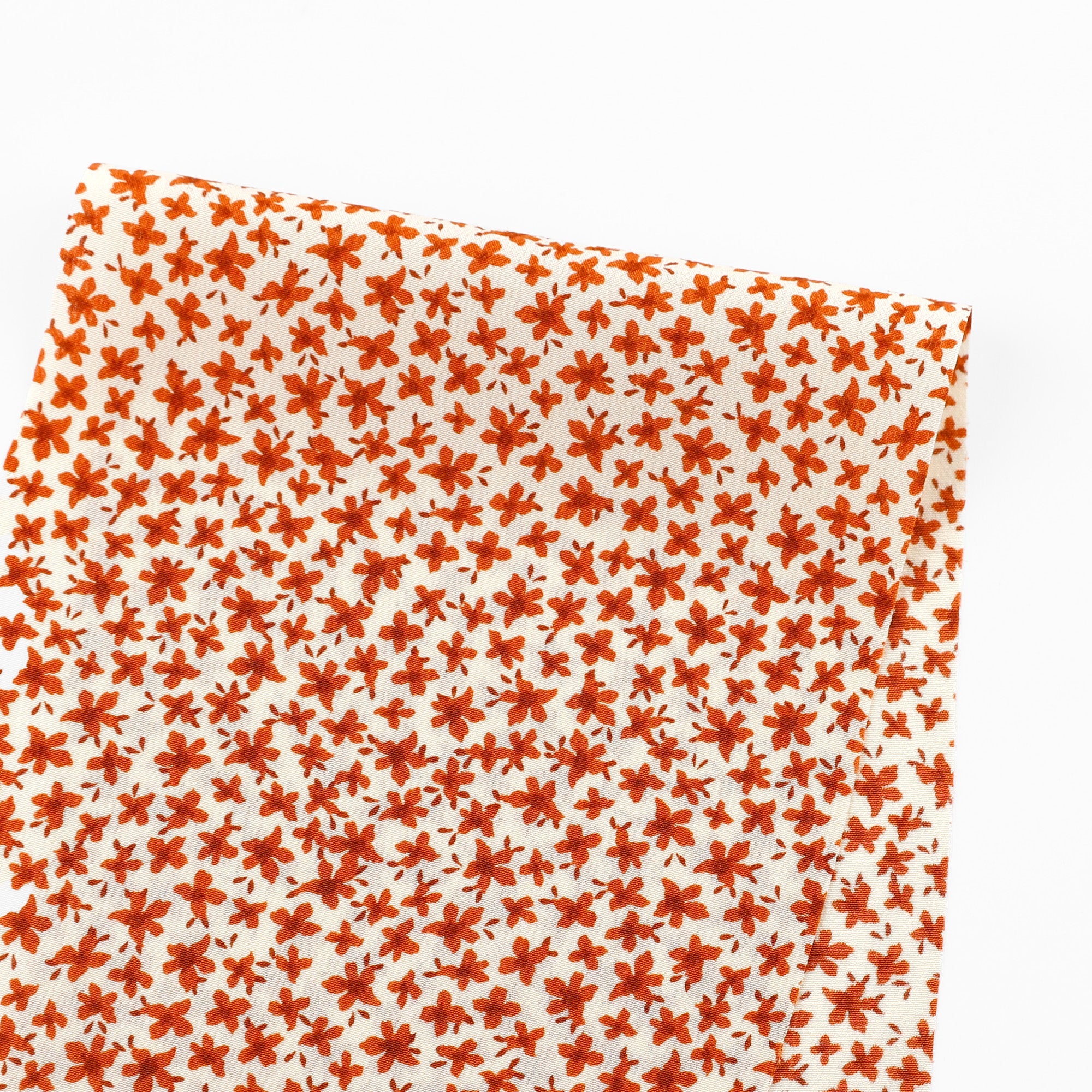 Mini Flowers Crepe De Chine - Ginger