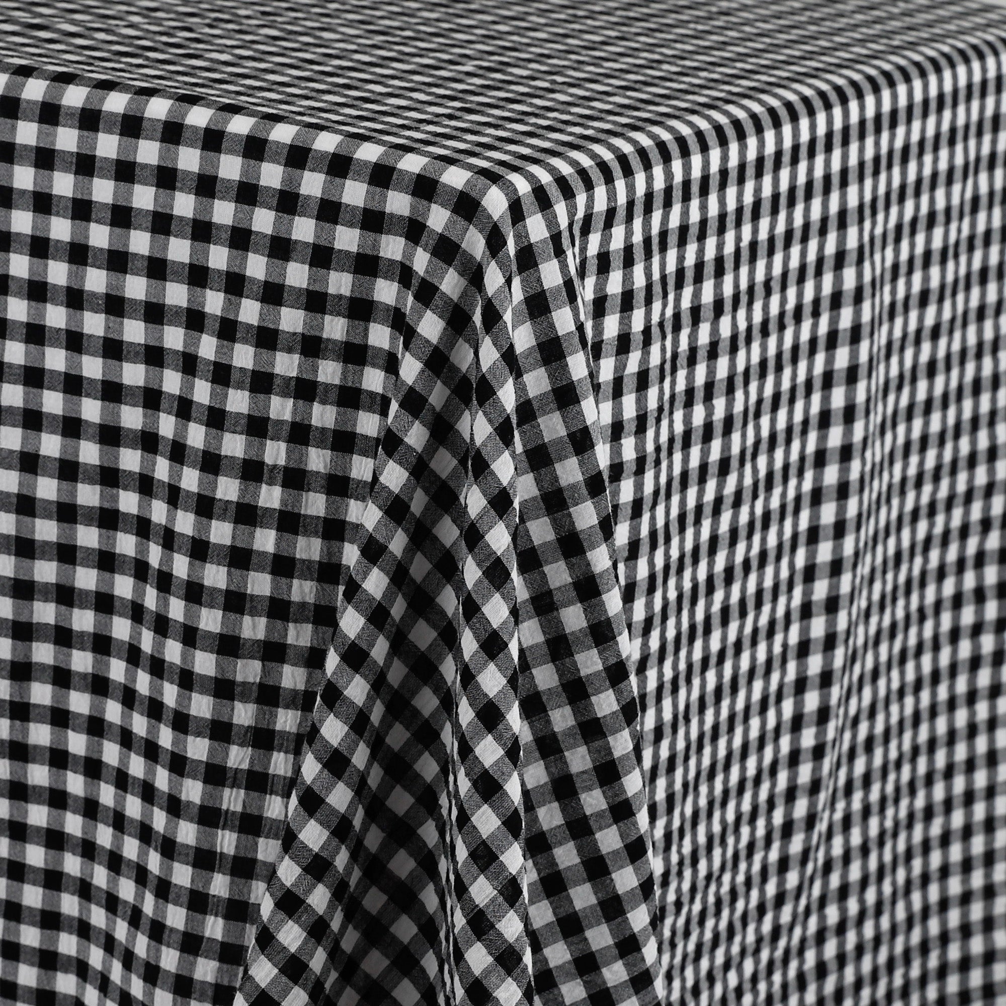 Crinkle Gingham Voile - Classic Black