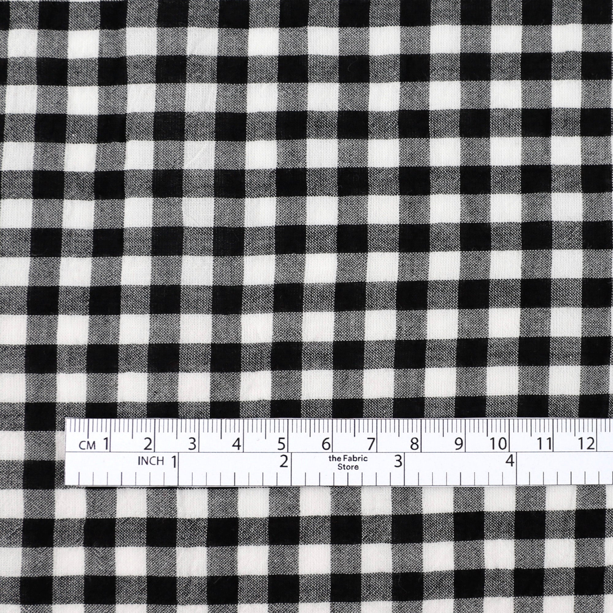 Crinkle Gingham Voile - Classic Black