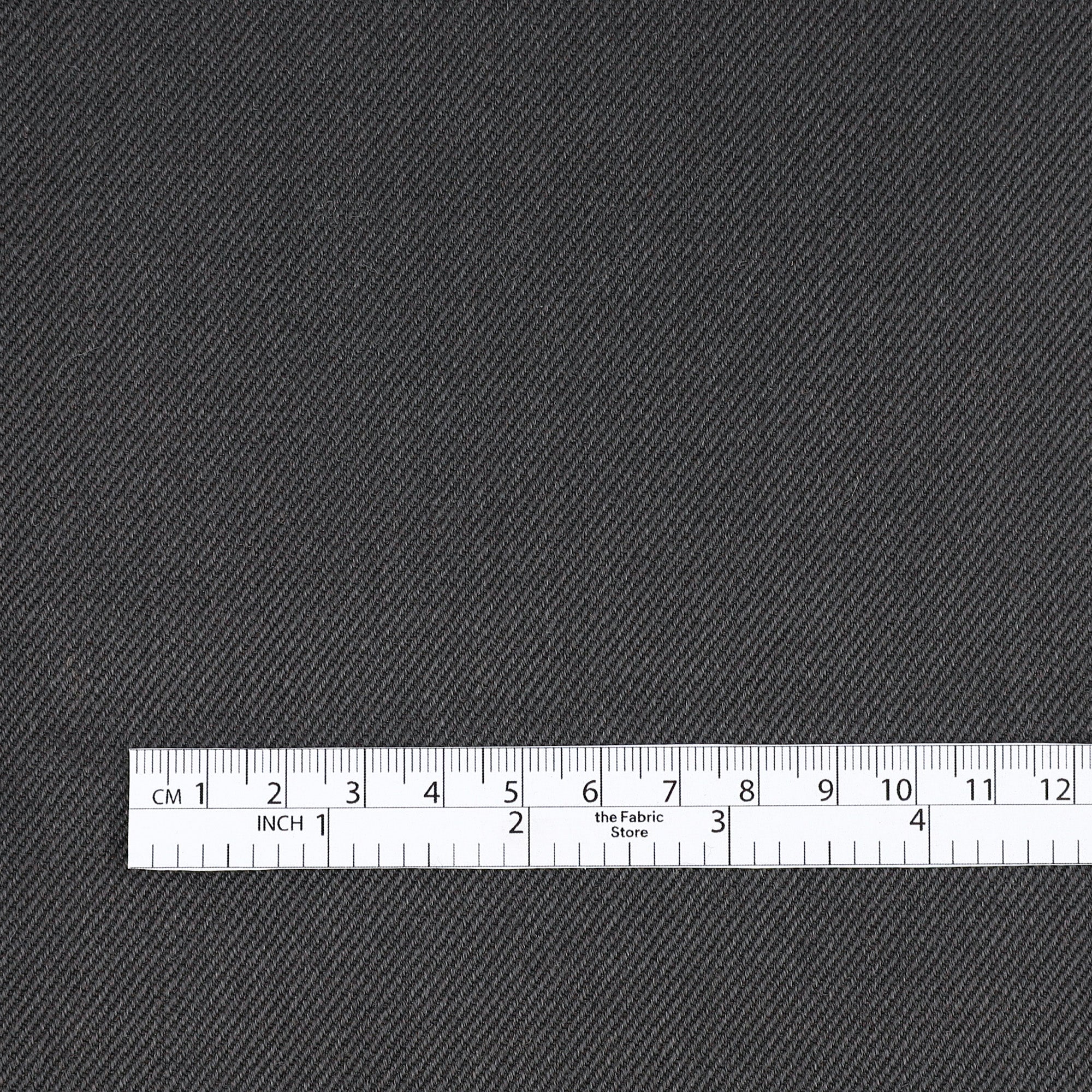 Pure Wool Gabardine Twill - Coal