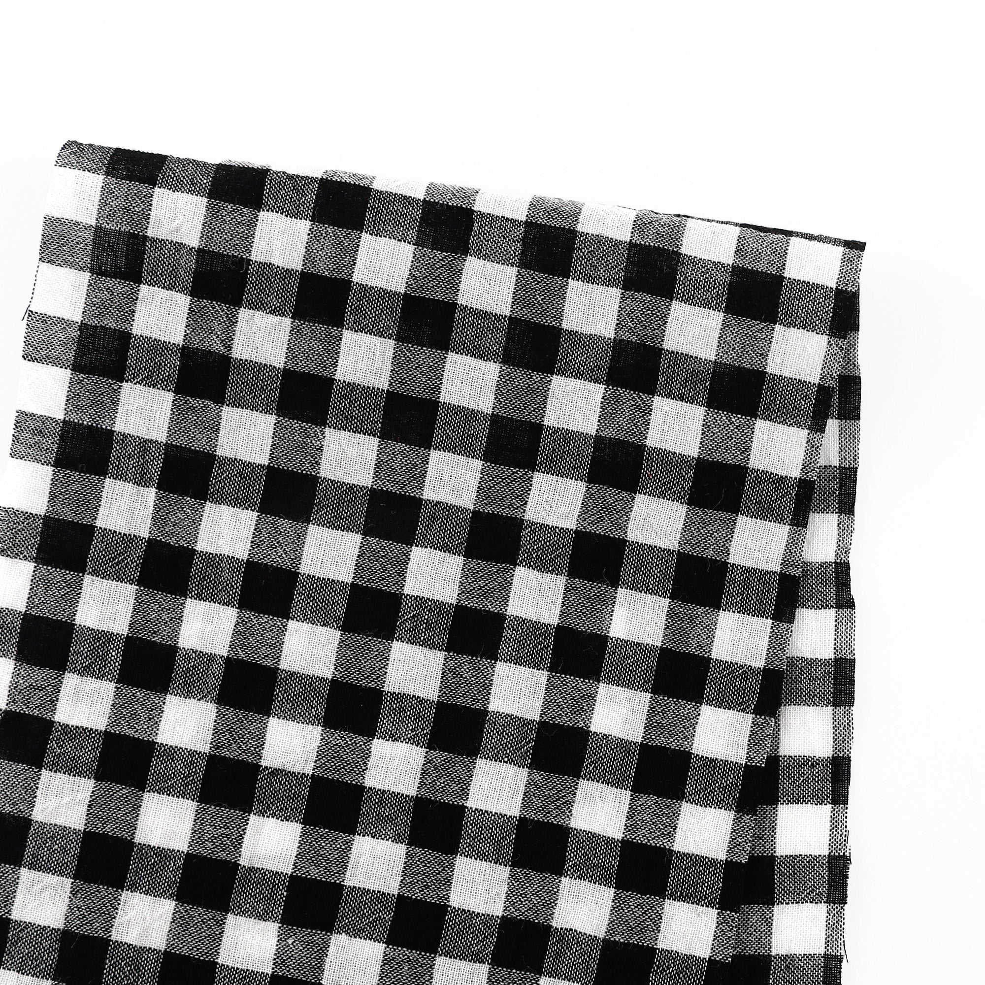 Crinkle Gingham Voile - Classic Black