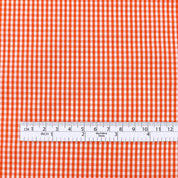 Mini Gingham Cotton - Tangerine