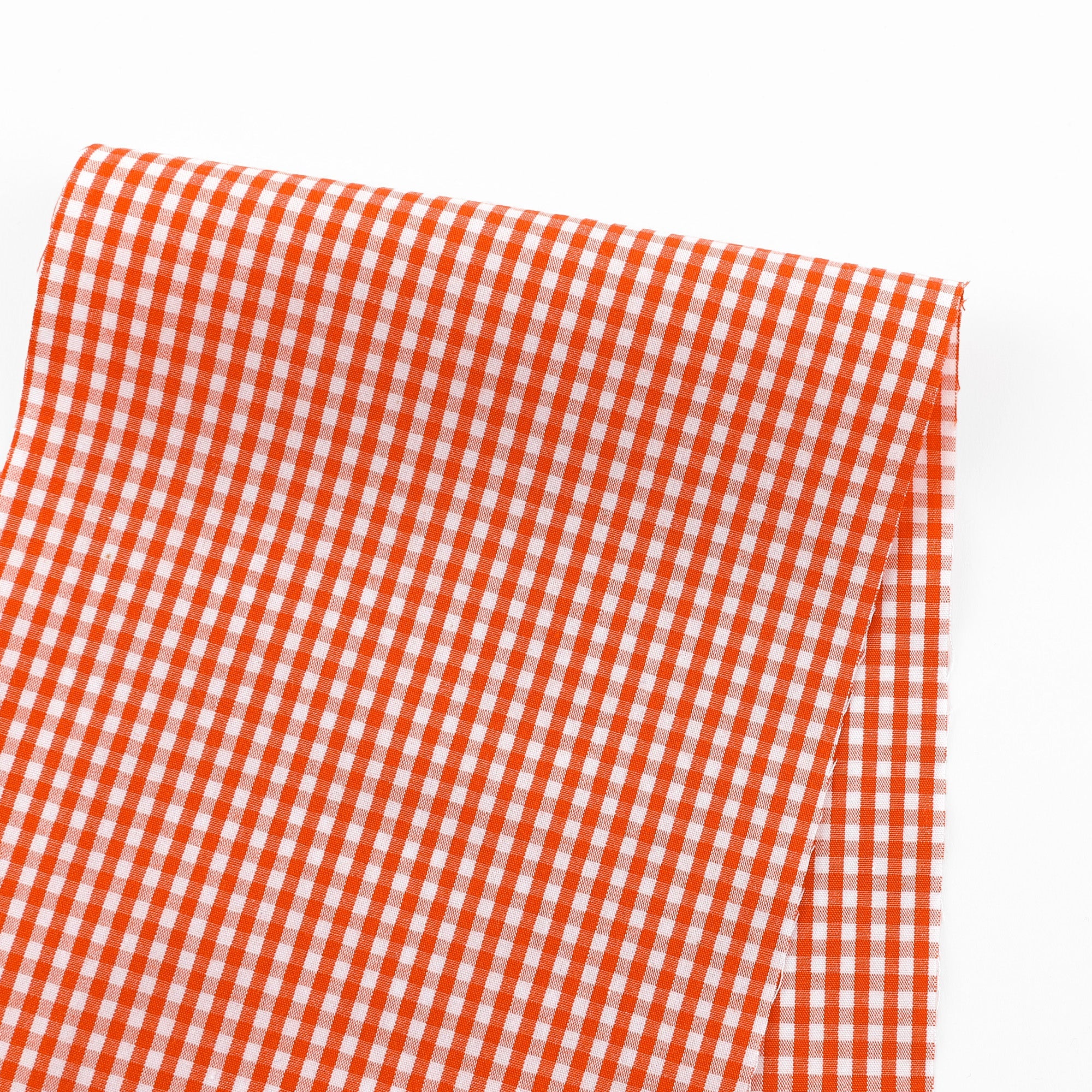 Mini Gingham Cotton - Tangerine