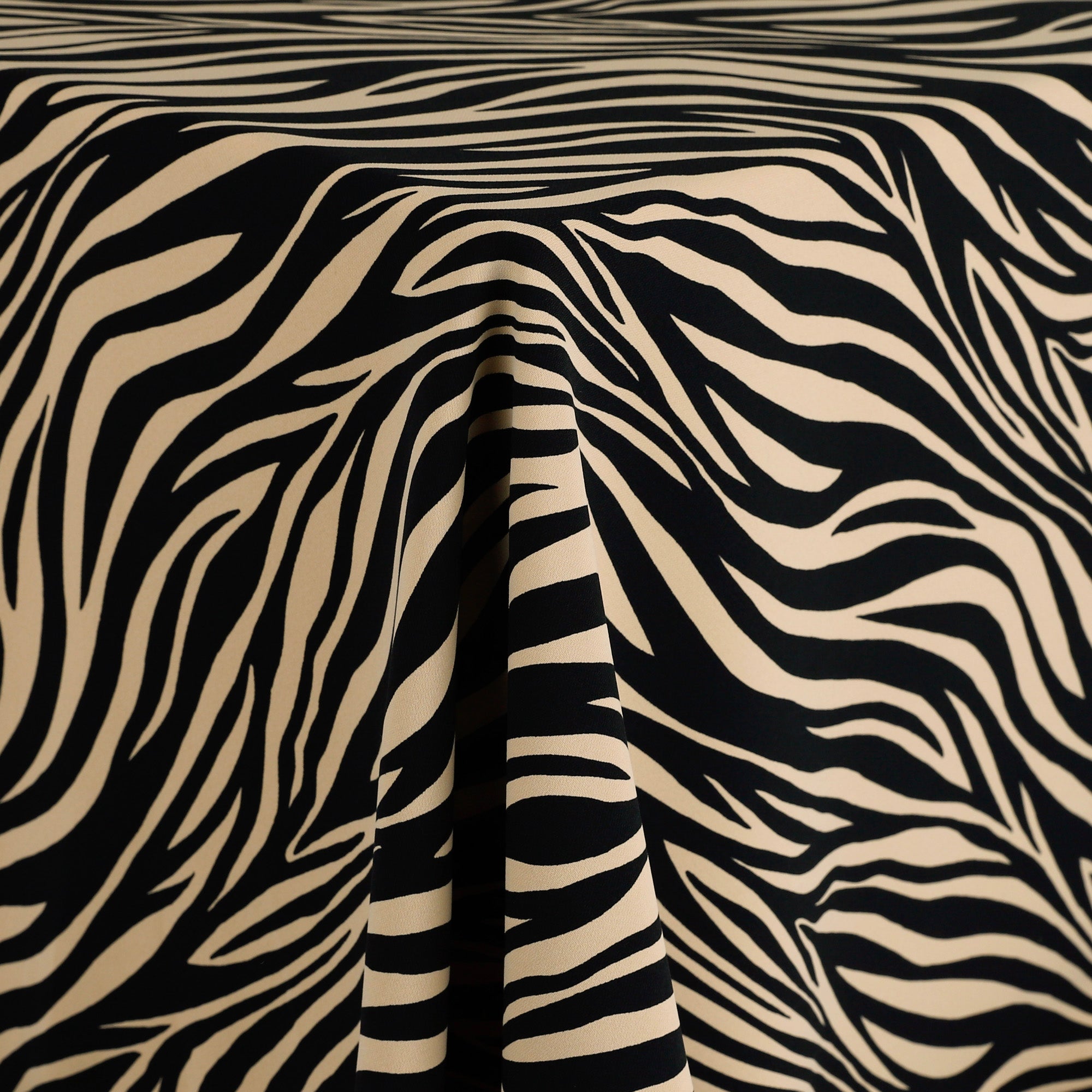 Animal Print Double Crepe - Buff