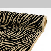 Animal Print Double Crepe - Buff