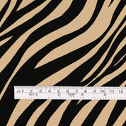 Animal Print Double Crepe - Buff
