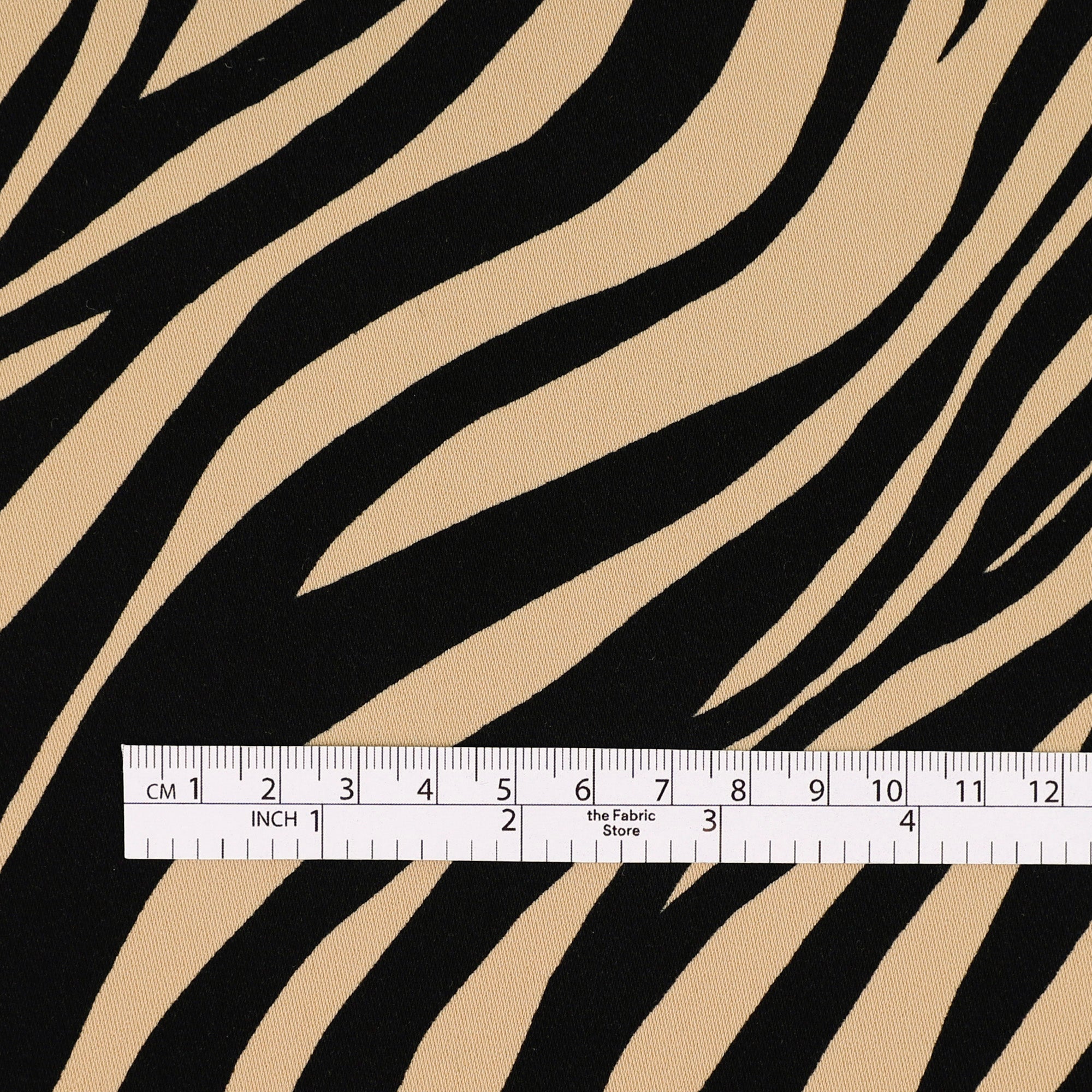Animal Print Double Crepe - Buff