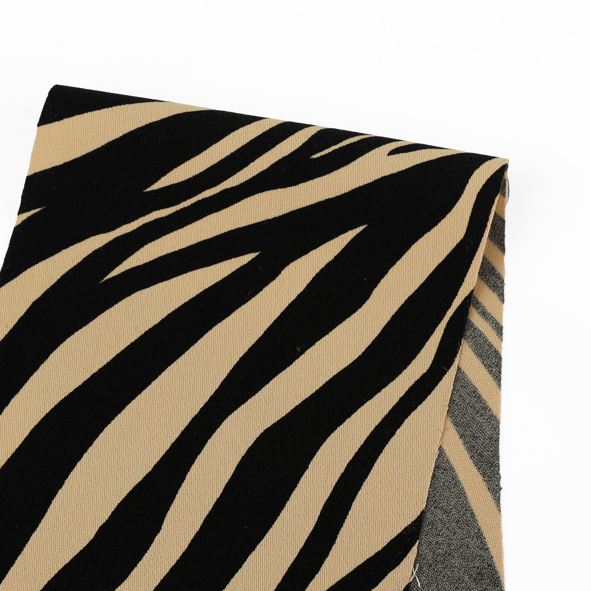 Animal Print Double Crepe - Buff