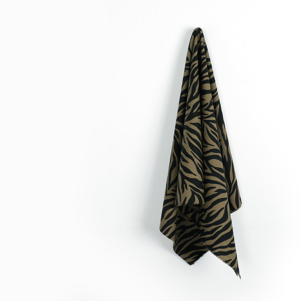 Zebra Print Cotton Poplin - Willow