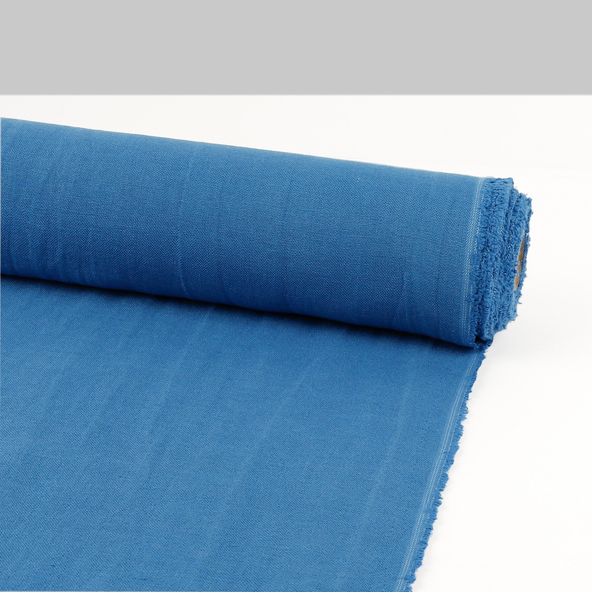 Tumbled Basketweave Linen - Cerulean