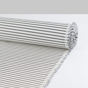 Basketweave Weft Stripe Cotton - Cream